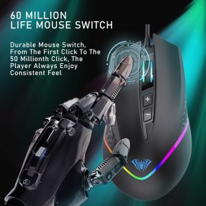 AULA WIND F805 Programmable Gaming Mouse 7