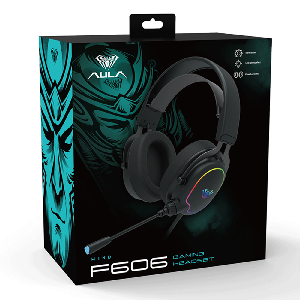 AULA F606 RGB GAMING HEADSET PAckage