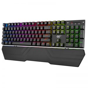 HAVIT GAMENOTE kb432l RGB Backlit Mechanical Gaming Keyboard With Wrist Pad