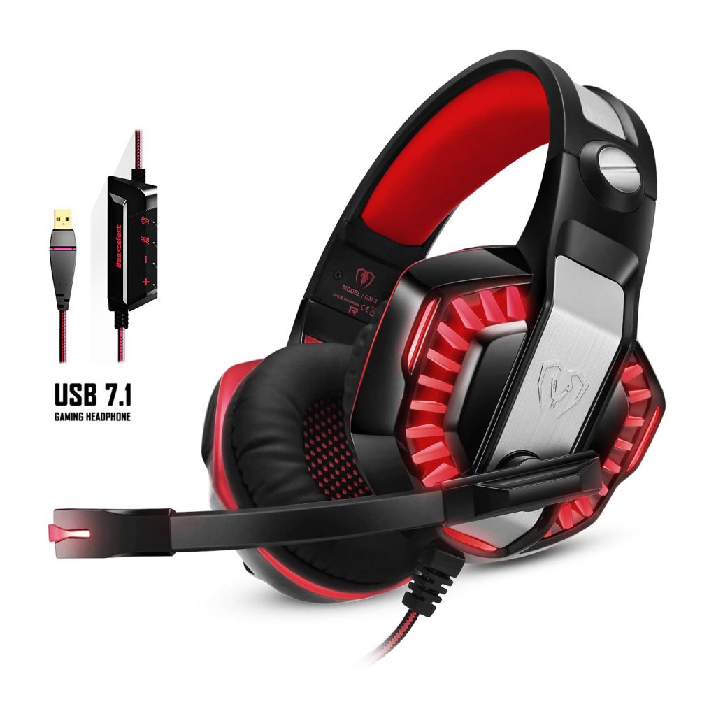 aangrenzend boog naakt KOTION EACH G2000 PRO USB 7.1 LED Gaming Headset with Microphone & Volume /  Led Control for PC - Black and Red - X GAMING Technology