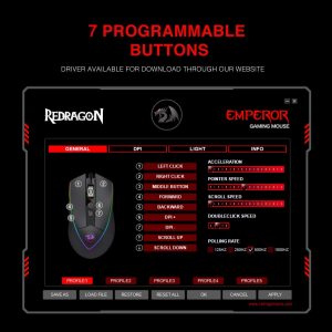 Redragon M909 RGB GAMING MOUSE Macro Programming Mouse – Software
