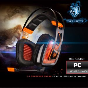 SADES-A8-usb Gaming Headset Black Infographic