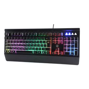 Techno Zone E8 Multicolors RGB Backlight LED Semi Mechanical Gaming Keyboard - 12 Switchable Backlight Led - 2