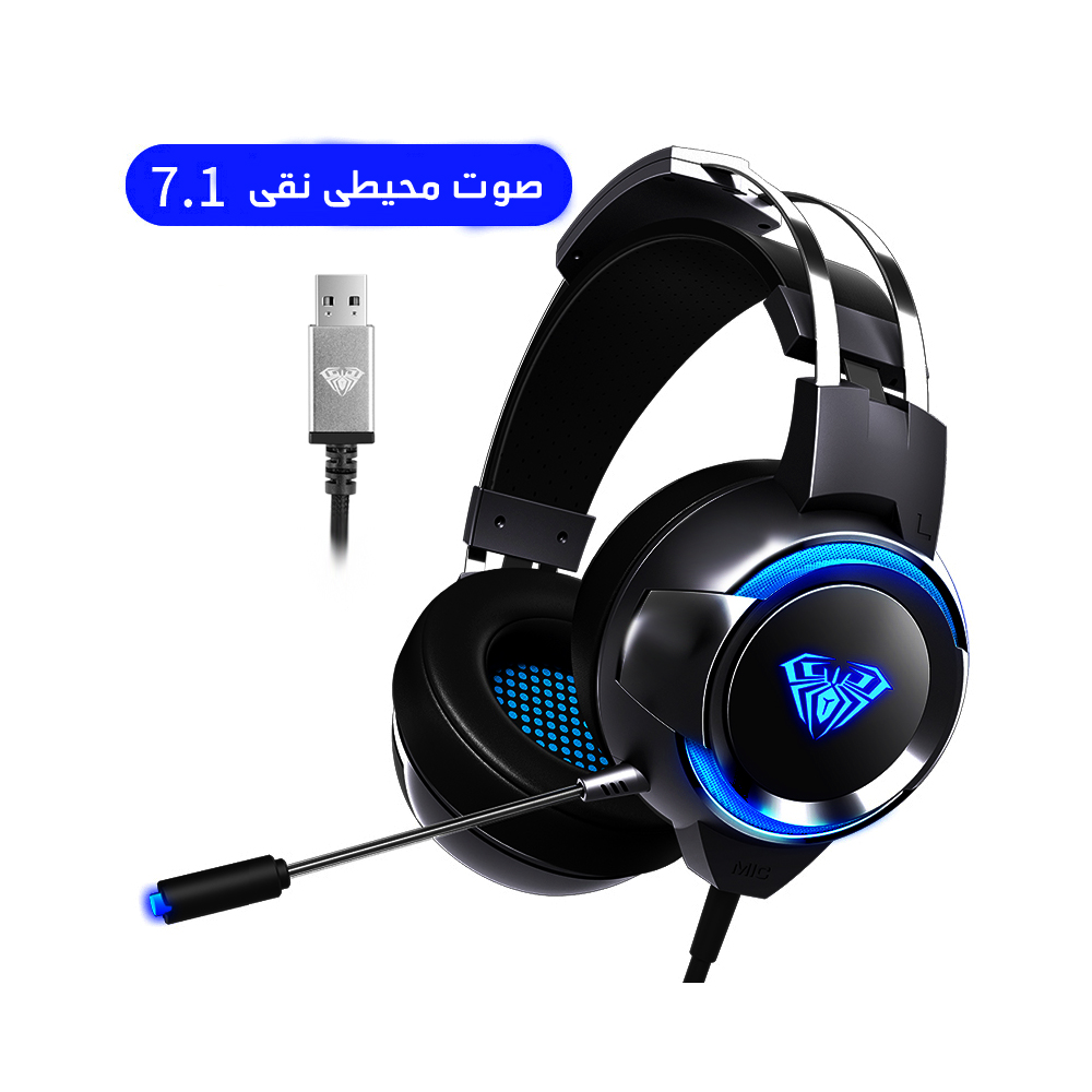 AULA G91 RGB 7.1 Virtual Surround Sound GAMING HEADSET With Microphone  Software Driver for Virtual Sound Control X GAMING Technology