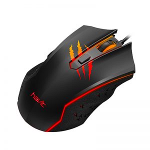 HAVIT GAMENOTE MS1027 Rainbow Led Gaming Mouse – 6 Buttons, 2400 Dpi