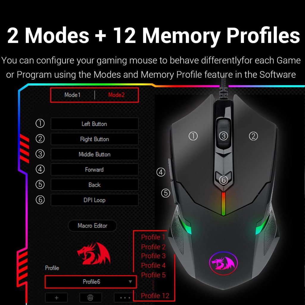 Redragon NEMEANLION 2 M602-1 RGB 7200DPI Gaming Mouse4