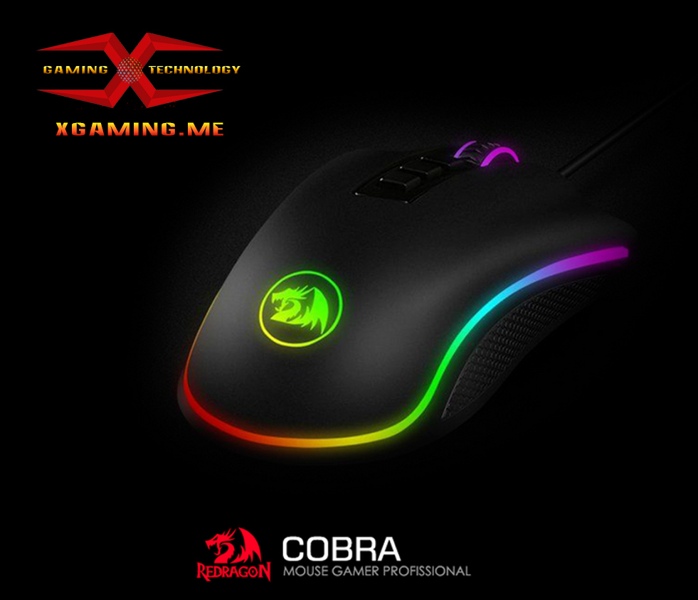 Redragon M711 COBRA RGB Gaming Mouse Backlight 10000DPI Programmable  Buttons X GAMING Technology
