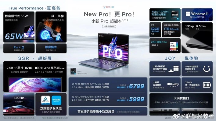 إطلاق Lenovo Xiaoxin Pro 16 2023 في تكوينين جديدين مع معالج Core i9