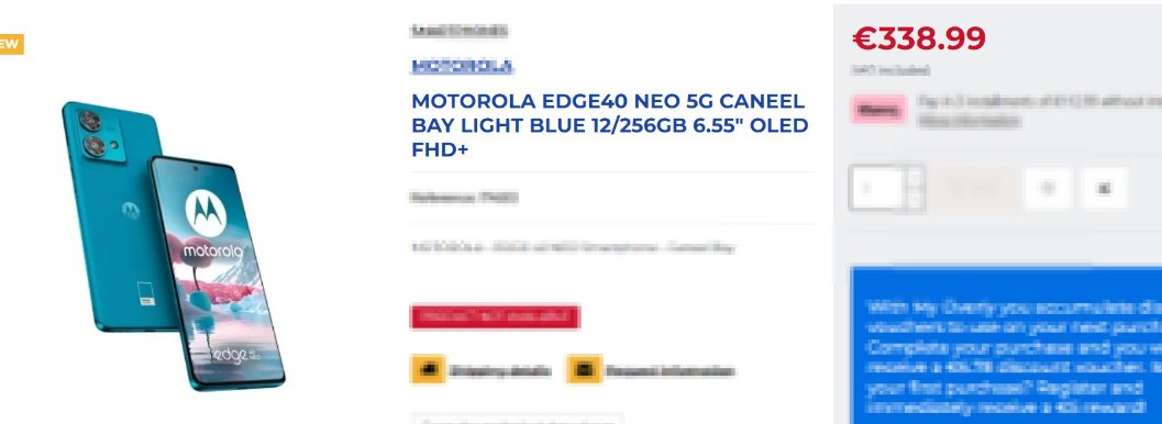 تسريب سعر هاتف Motorola Edge 40 Neo 5G EU قبل إطلاقه المقرر في 14 سبتمبر تسريب سعر هاتف Motorola Edge 40 Neo 5G EU قبل إطلاقه المقرر في 14 سبتمبر