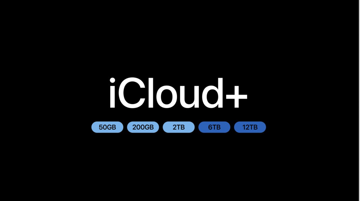 خدمة iCloud+ تضيف سعات تخزين جديدة تصل إلى 6 و12 تيرابايت خدمة iCloud+ تضيف سعات تخزين جديدة تصل إلى 6 و12 تيرابايت