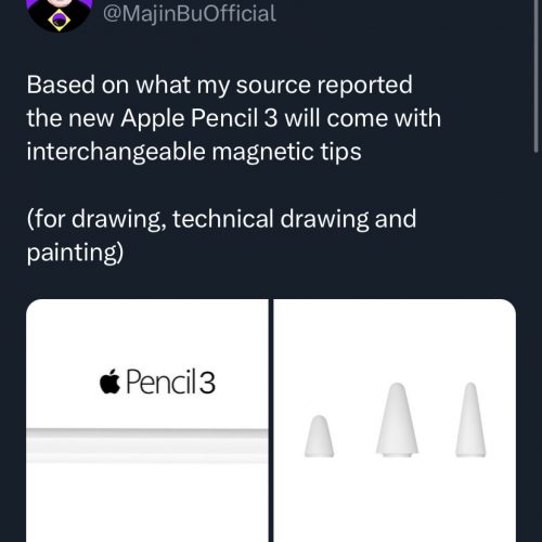 ‏Apple Pencil 3 قد يتضمن ميزة استبدال الطرف المغناطيسي