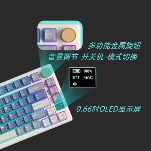 إطلاق لوحة المفاتيح الميكانيكية RK S75 مع شاشة LED مقابل 299 يوان (40 دولار)