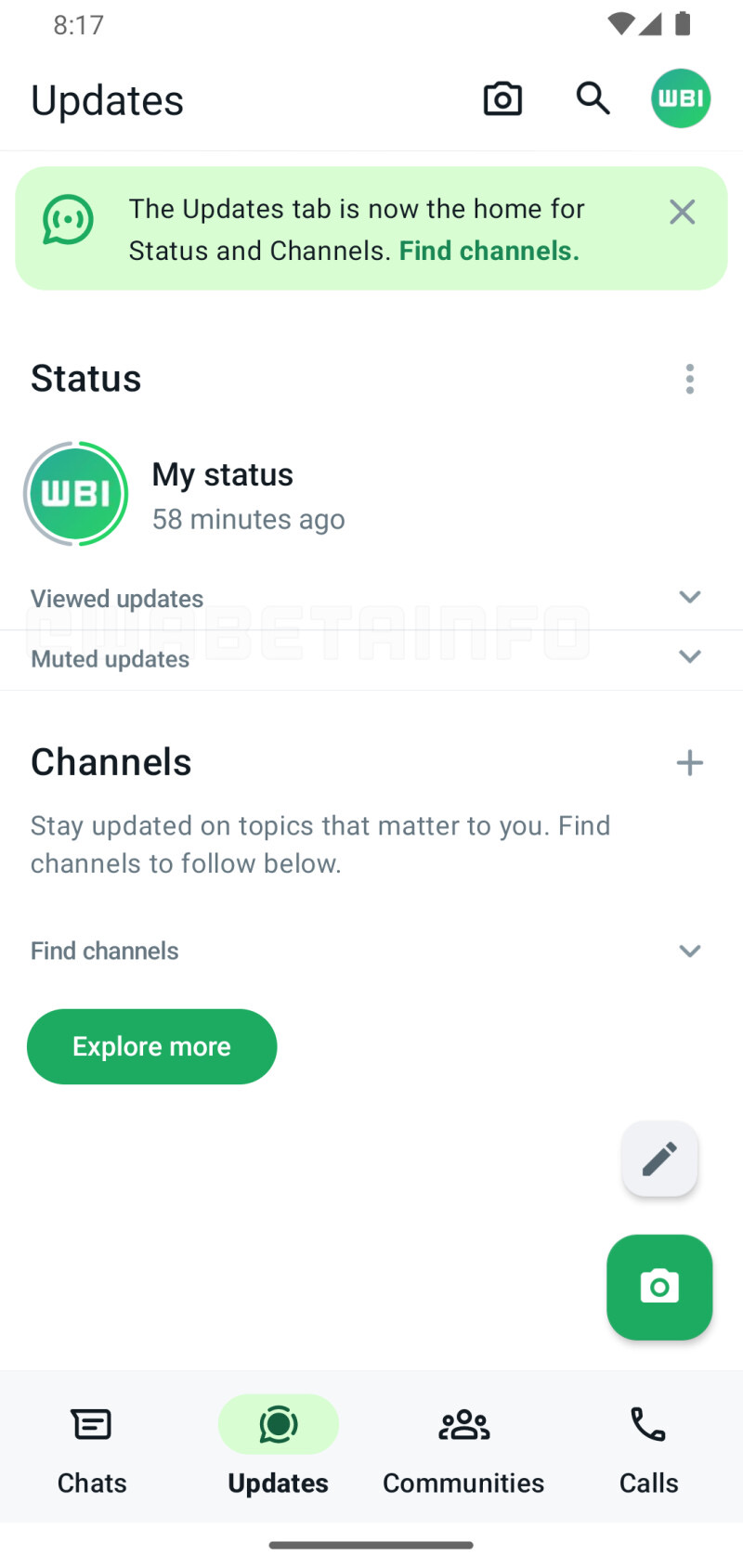 تطبيق WhatsApp على اندرويد يعيد التحديثات الصامتة واستطلاعات القنوات في آخر التحديثات التجريبية