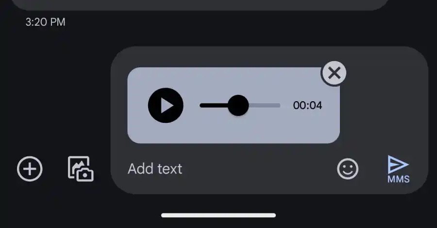خدمة رسائل جوجل تضيف شريط تمرير Material 3 للتسجيلات الصوتية