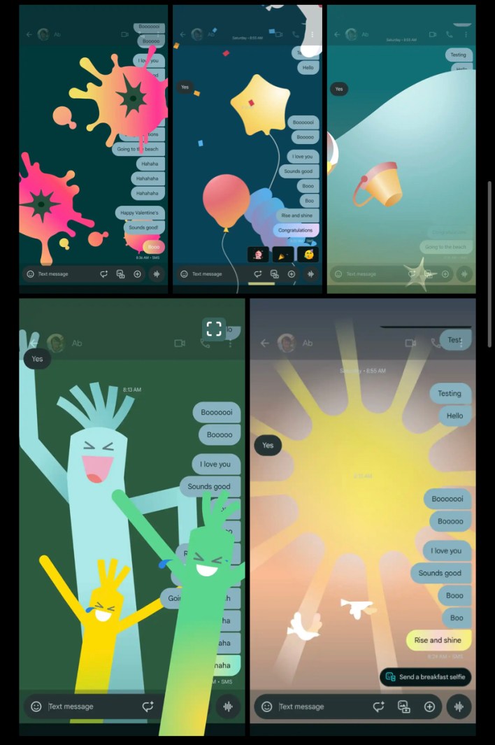 جوجل ستقدم تأثيرات الشاشة بأكملها مع تطبيق رسائل جوجل