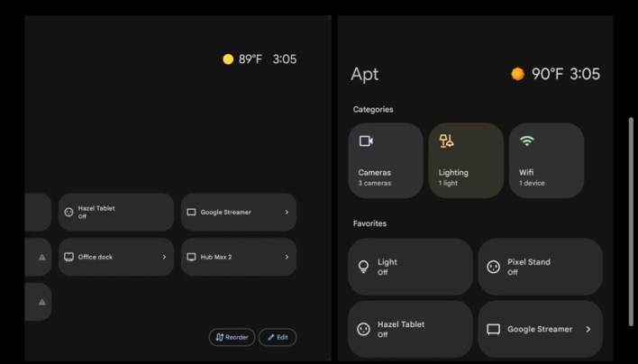 شاشة توقف Android 15 Home Controls تعرض الطقس الآن شاشة توقف Android 15 Home Controls تعرض الطقس الآن