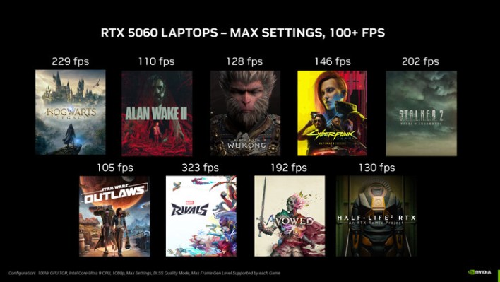 الإعلان رسميًا عن معالج GeForce RTX 5060 للابتوب بذاكرة 8 GB GDDR7 وقدرة قصوى 100 واط