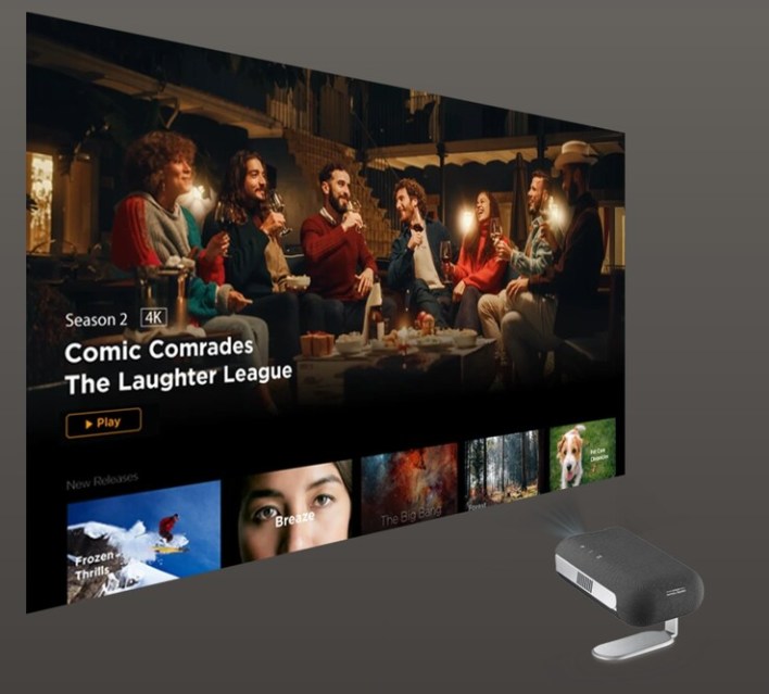 جهاز العرض المحمول M1 Max من Viewsonic: Google TV، سماعات Harman Kardon، ويعمل كبنك طاقة