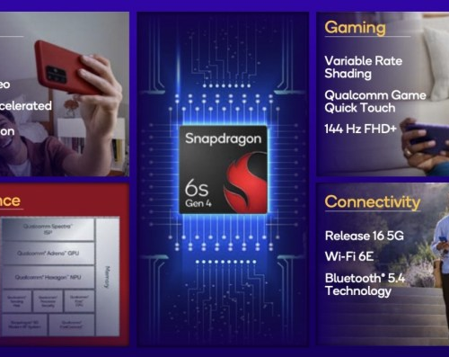 كوالكوم تكشف عن شريحة Snapdragon 6s Gen 4 بمعالج ورسوميات محسّنة ودعم شاشات 144 هرتز