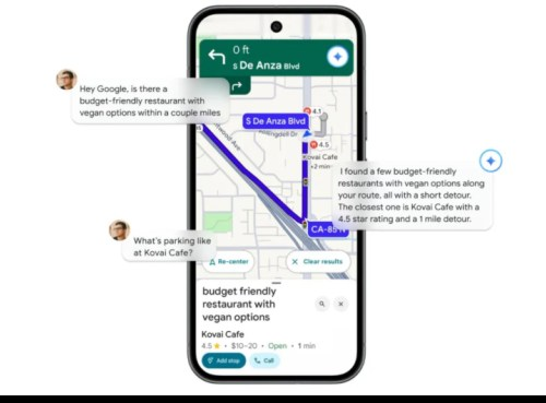 Gemini يجعل Google Maps أذكى على اندرويد وiOS